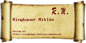 Ringbauer Miklós névjegykártya