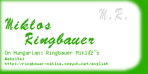 miklos ringbauer business card